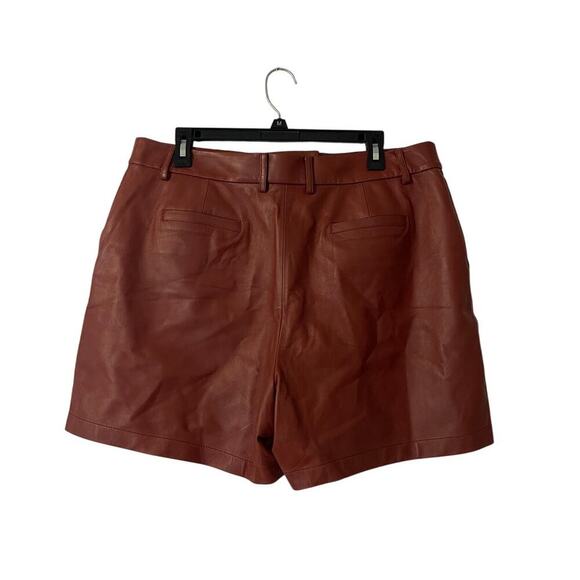 Lafayette 148 New York Sullivan Leather Shorts Size 12 - Picture 4 of 7